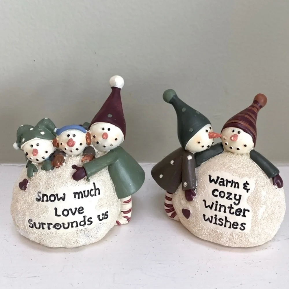 Vintage whimsical snowmen